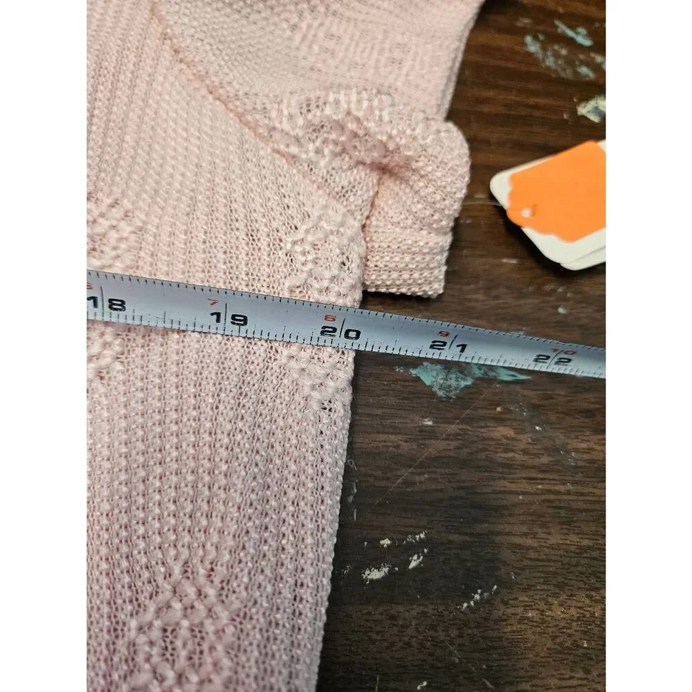 Periwinkle Pink Crochet Top Dress Womens size 18 Vintage 80's Has Tags Plus Size - Picture 8 of 9